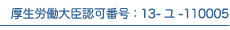 �����J����b�F�ԍ��F13-��-110005